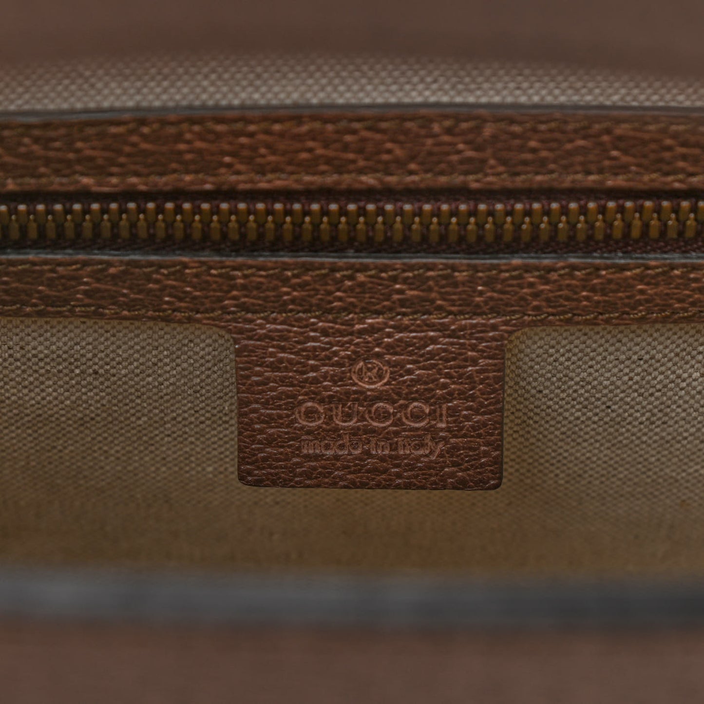 GG Supreme Monogram Textured Calfskin Web Medium Ophidia Slip Handle Tote Beige Ebony New Acero