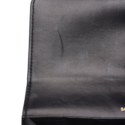 Saint Laurent Lambskin Matelasse Monogram Large Vicky Continental Wallet Black 7 of 9