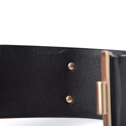 Chanel Calfskin CC Wide Cuff S Black Gold 3 of 6