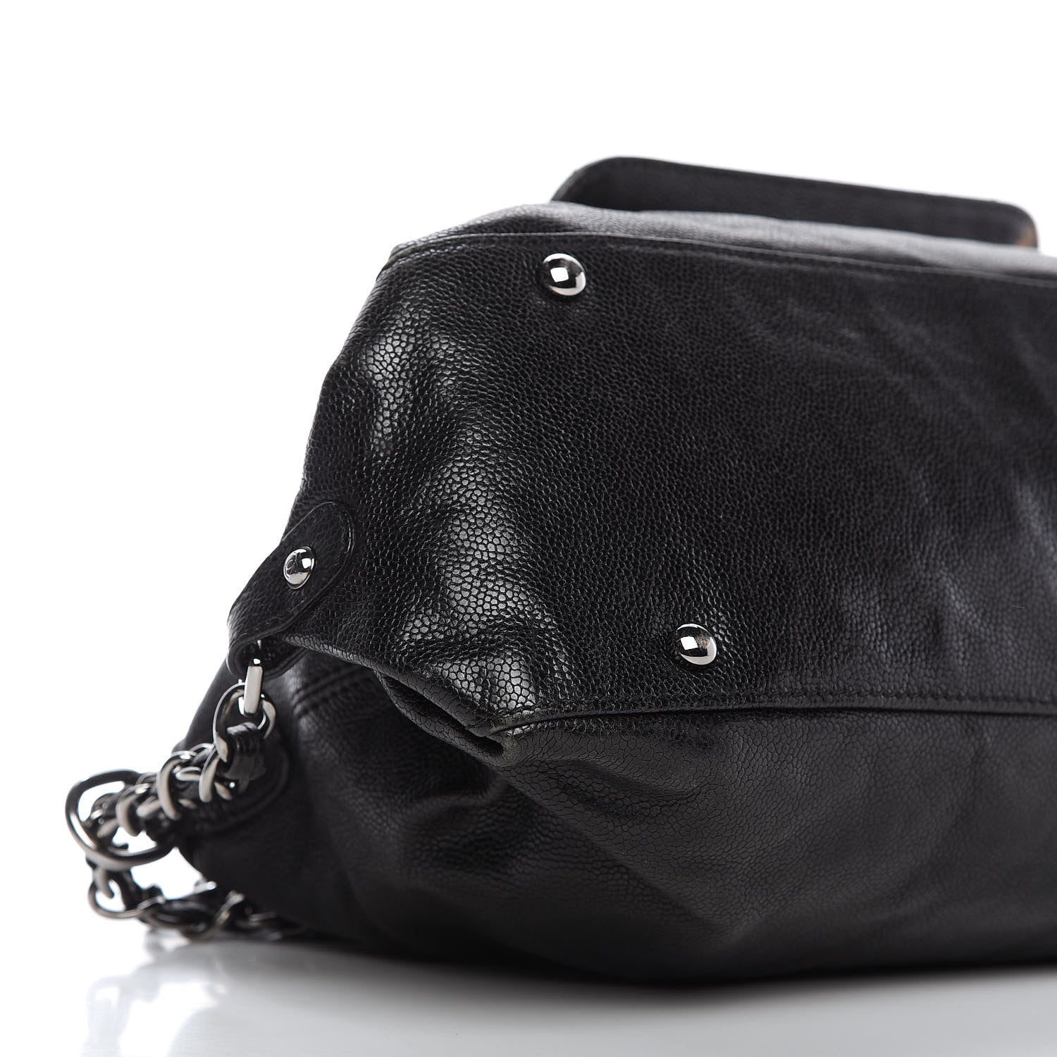 Chanel Glazed Caviar Pocket In The City Shoulder Bag Black 6 of 14