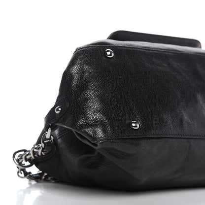 Chanel Glazed Caviar Pocket In The City Shoulder Bag Black 6 of 14