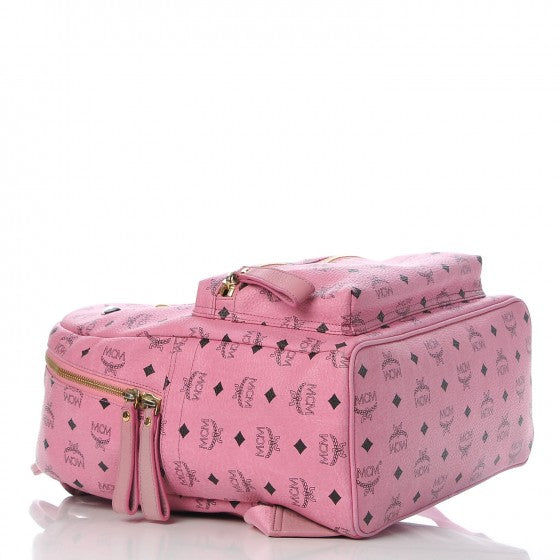 MCM Visetos Medium Sprinkle Stud Stark Backpack Pink 4 of 18