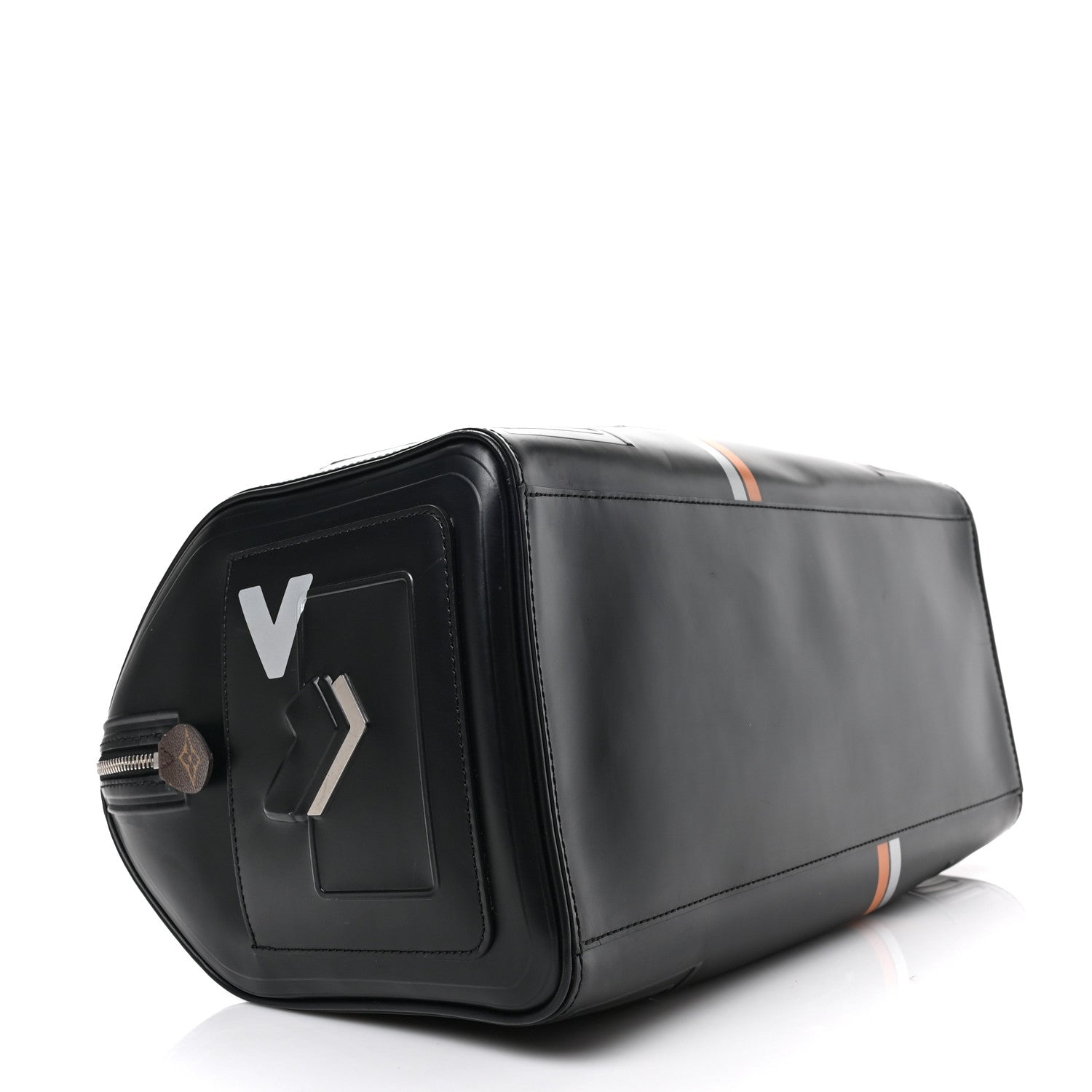 Louis Vuitton Calfskin Spaceship Embossed Speedy 40 Black 4 of 8