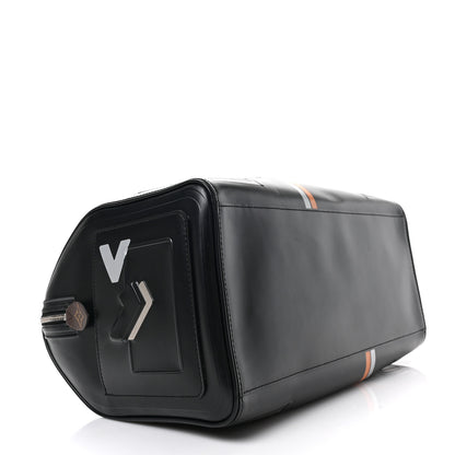 Louis Vuitton Calfskin Spaceship Embossed Speedy 40 Black 4 of 8