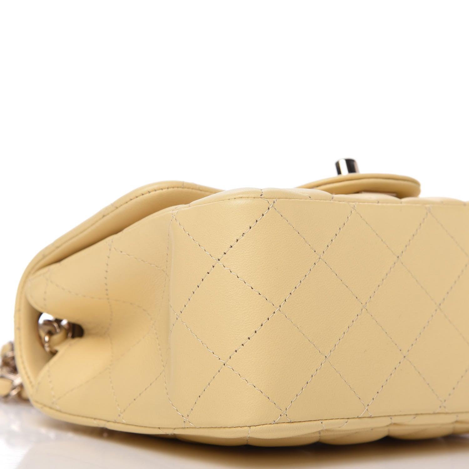 Chanel Lambskin Quilted Mini Square Flap Light Yellow 6 of 11