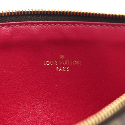 Louis Vuitton Monogram Felicie Chain Wallet Zippered Insert Fuchsia 6 of 6