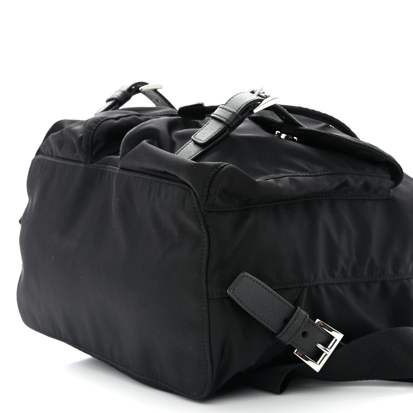 Re-Nylon Vela Saffiano Medium Backpack Black