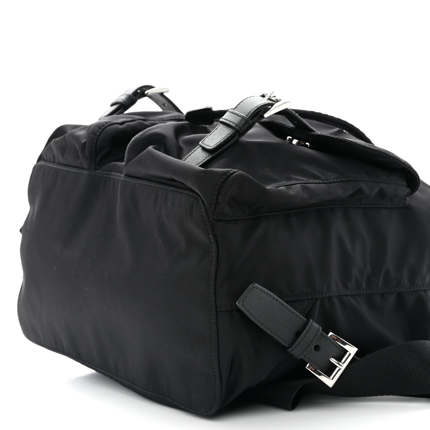 Prada Re-Nylon Vela Saffiano Medium Backpack Black 9 of 10