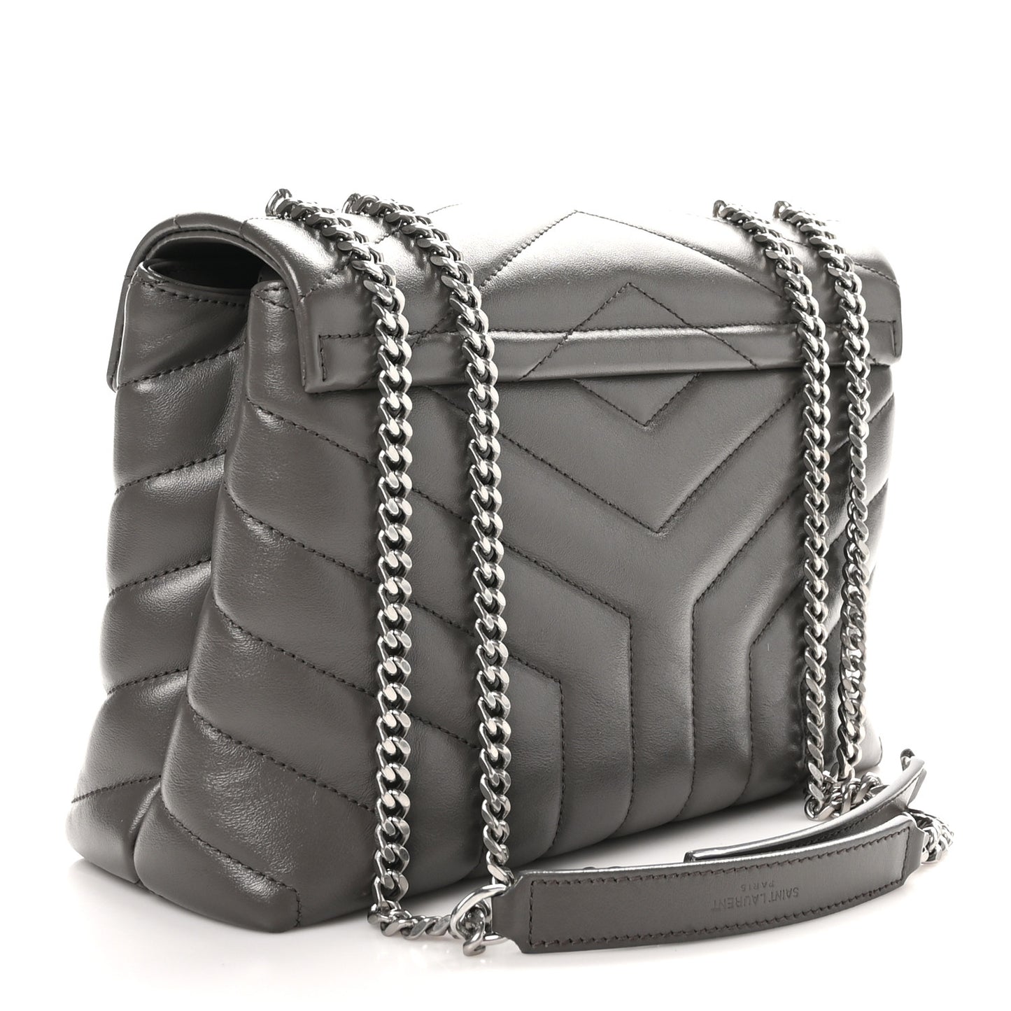 Calfskin Y Quilted Monogram Small Loulou Chain Satchel Earth