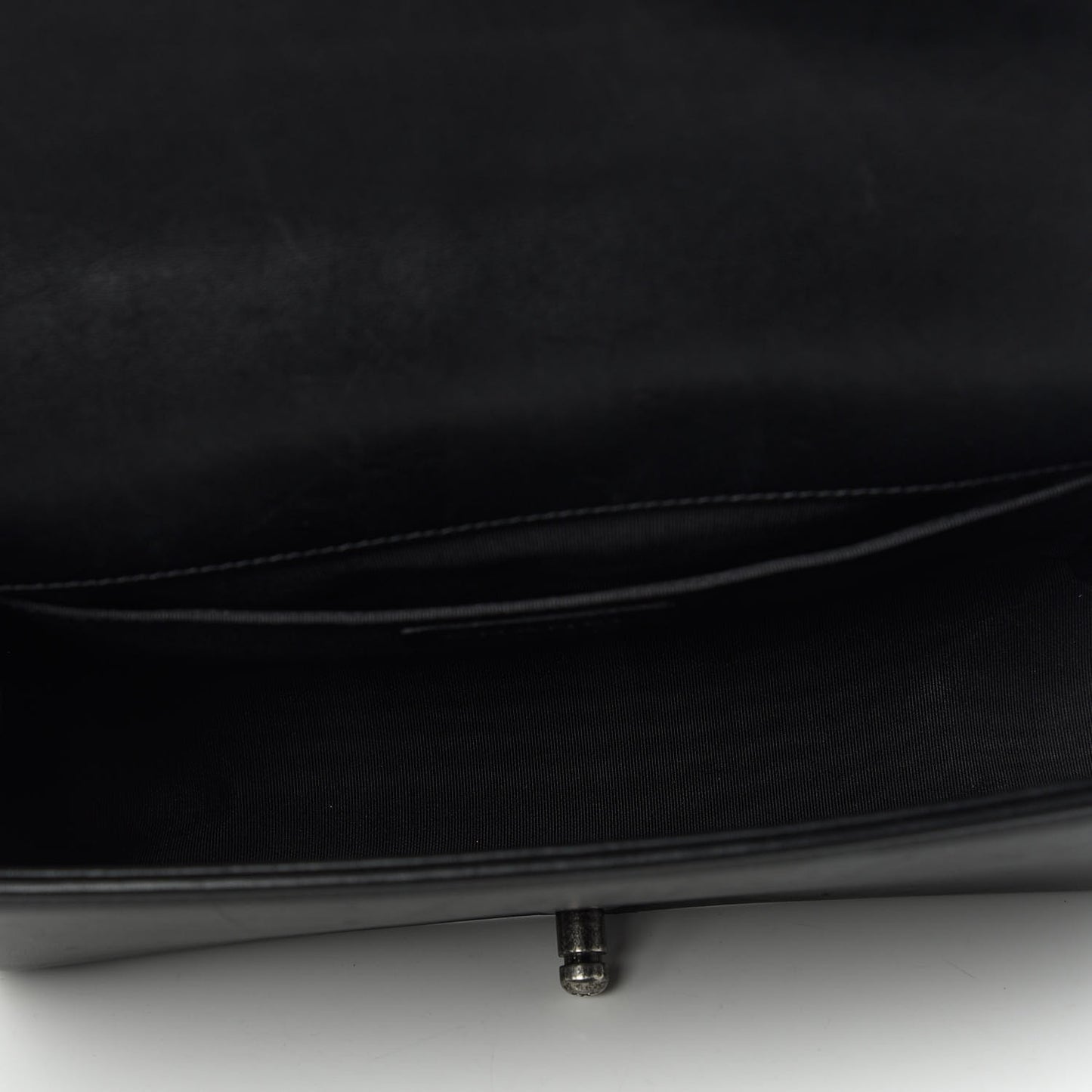 Lambskin Quilted Medium Boy Flap Black