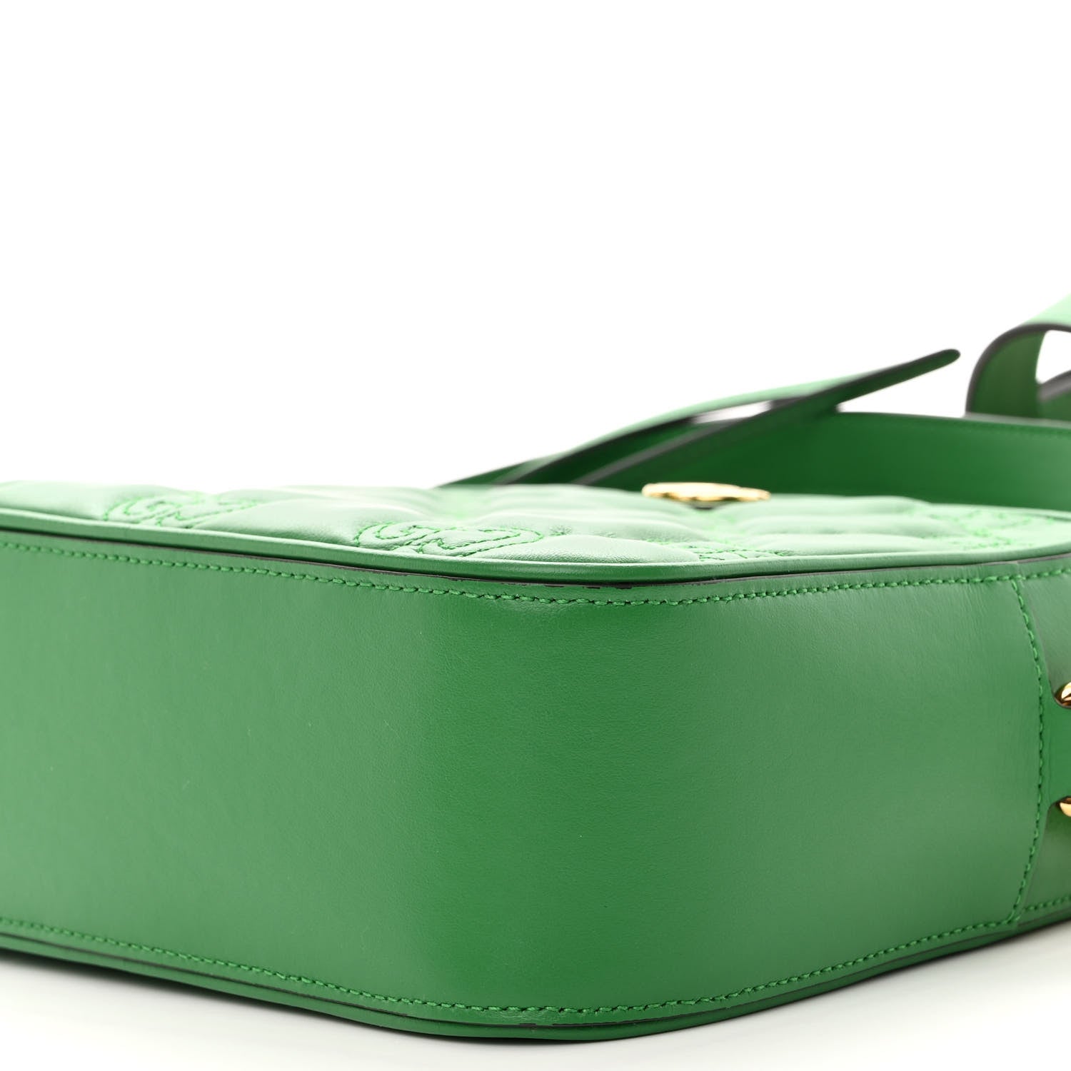 Gucci Calfskin GG Matelasse Shoulder Bag Spring Green Natural 9 of 12