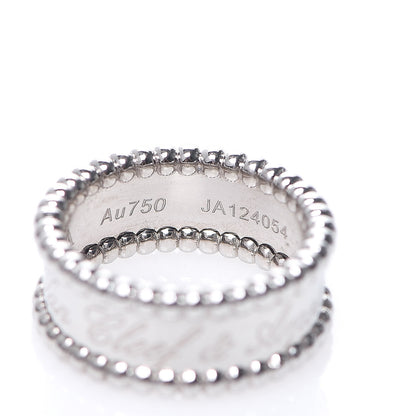 Van Cleef & Arpels 18K White Gold Perlee Signature Ring 48 4.5 4 of 7
