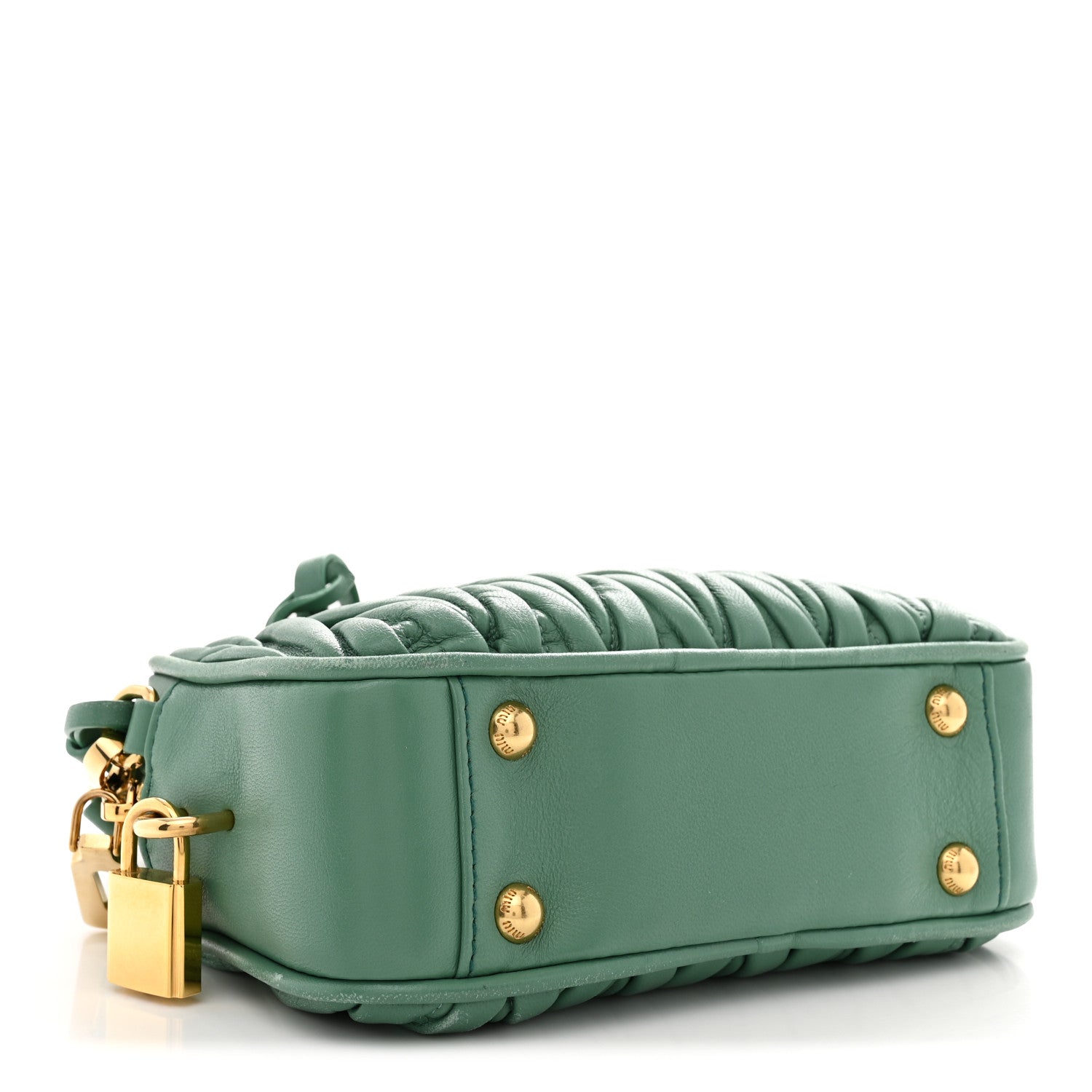 Miu Miu Nappa Matelasse Small Arcadie Green 4 of 10