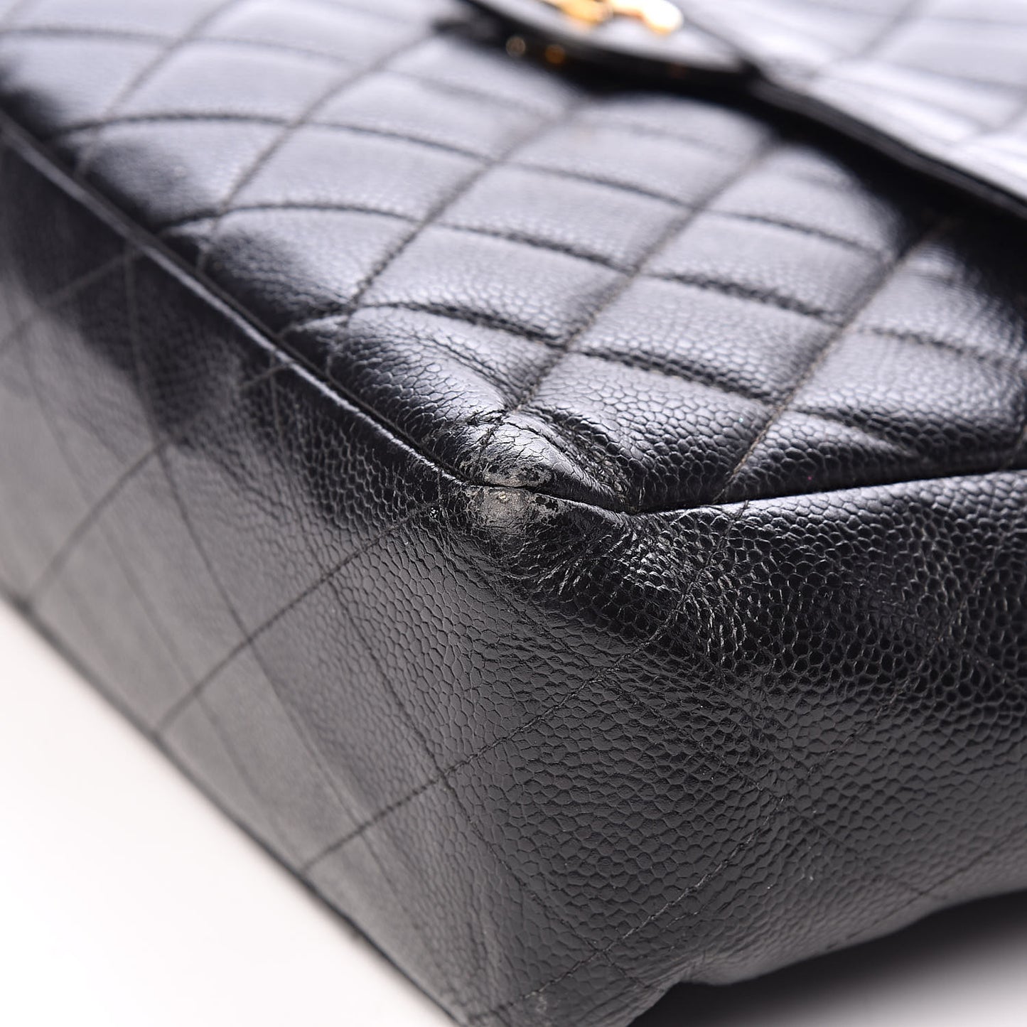 Caviar Quilted Jumbo Single Flap Black