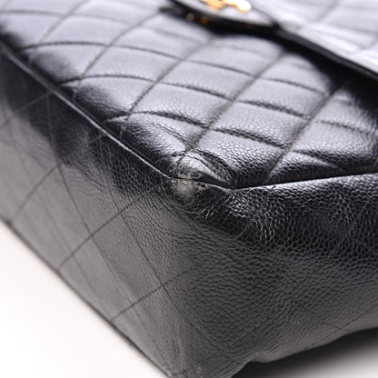 Chanel Caviar Quilted Jumbo Single Flap Black 18 of 21