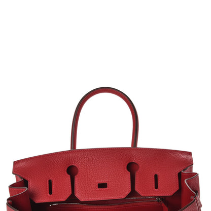 Hermes Taurillon Clemence Birkin 30 Rouge Garance 9 of 36
