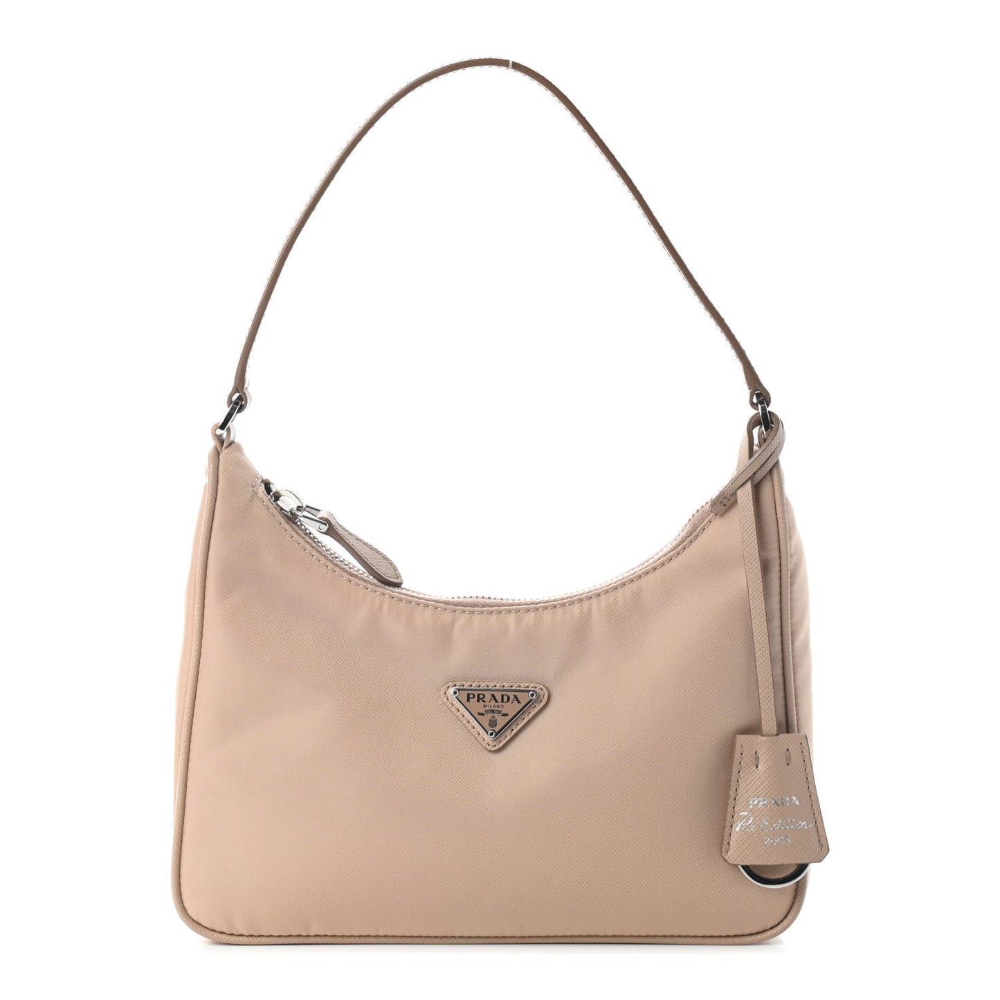 Re-Nylon Saffiano Mini Re-Edition 2005 Bag Cammeo