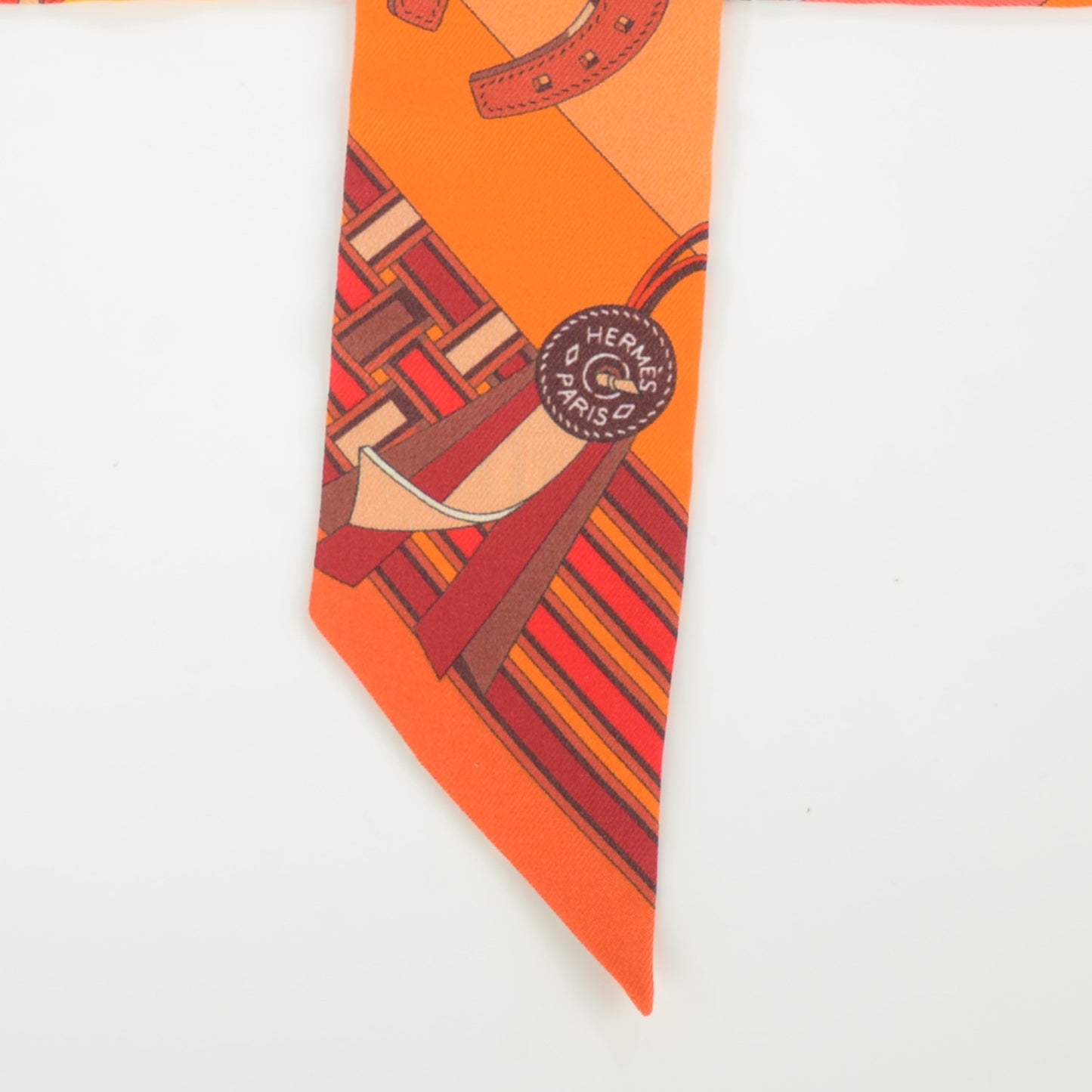 Silk Brides et Gris-Gris Twilly Orange Beige Corail