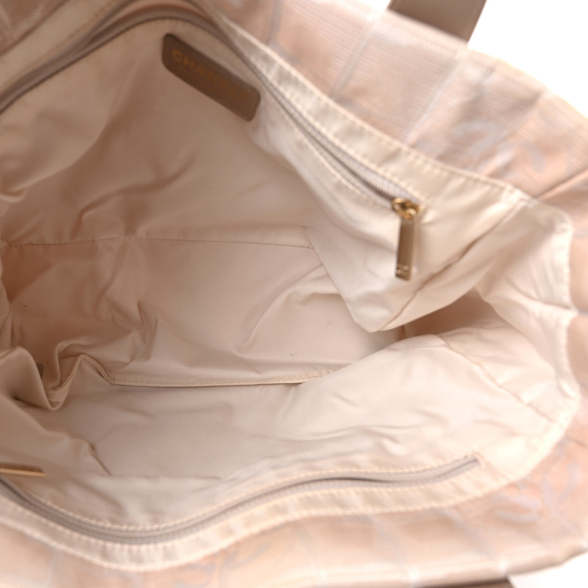 Nylon Small Travel Tote Beige