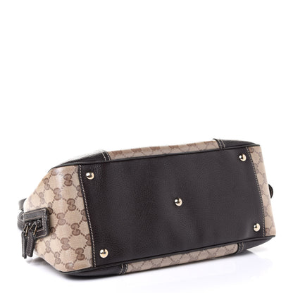 Gucci Crystal Monogram Web Princy Boston Brown 3 of 4