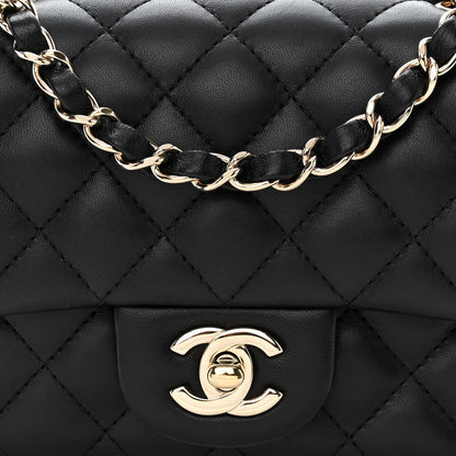 Chanel Lambskin Quilted Mini Square Flap Black 8 of 10