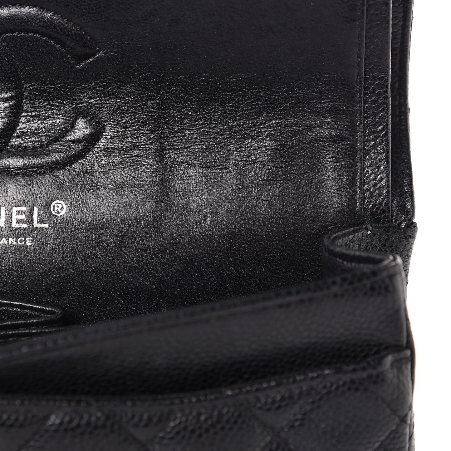 Caviar Quilted Small Double Flap Black