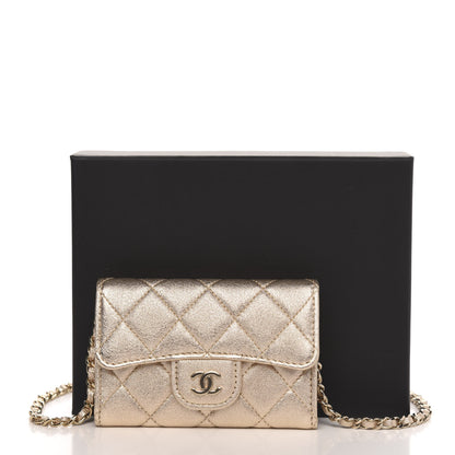 Chanel Metallic Lambskin Quilted Flap Chain Waist Bag Gold 11 of 11