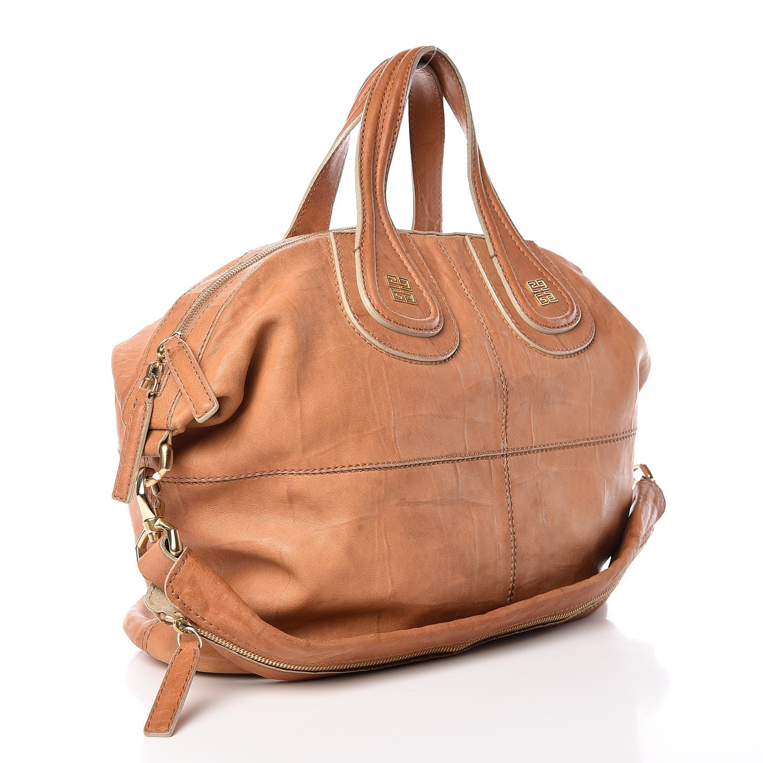 Givenchy Wrinkled Lambskin Medium Nightingale Tan 4 of 18