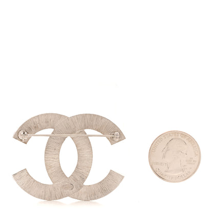 Chanel Baguette Crystal CC Brooch Silver 2 of 3