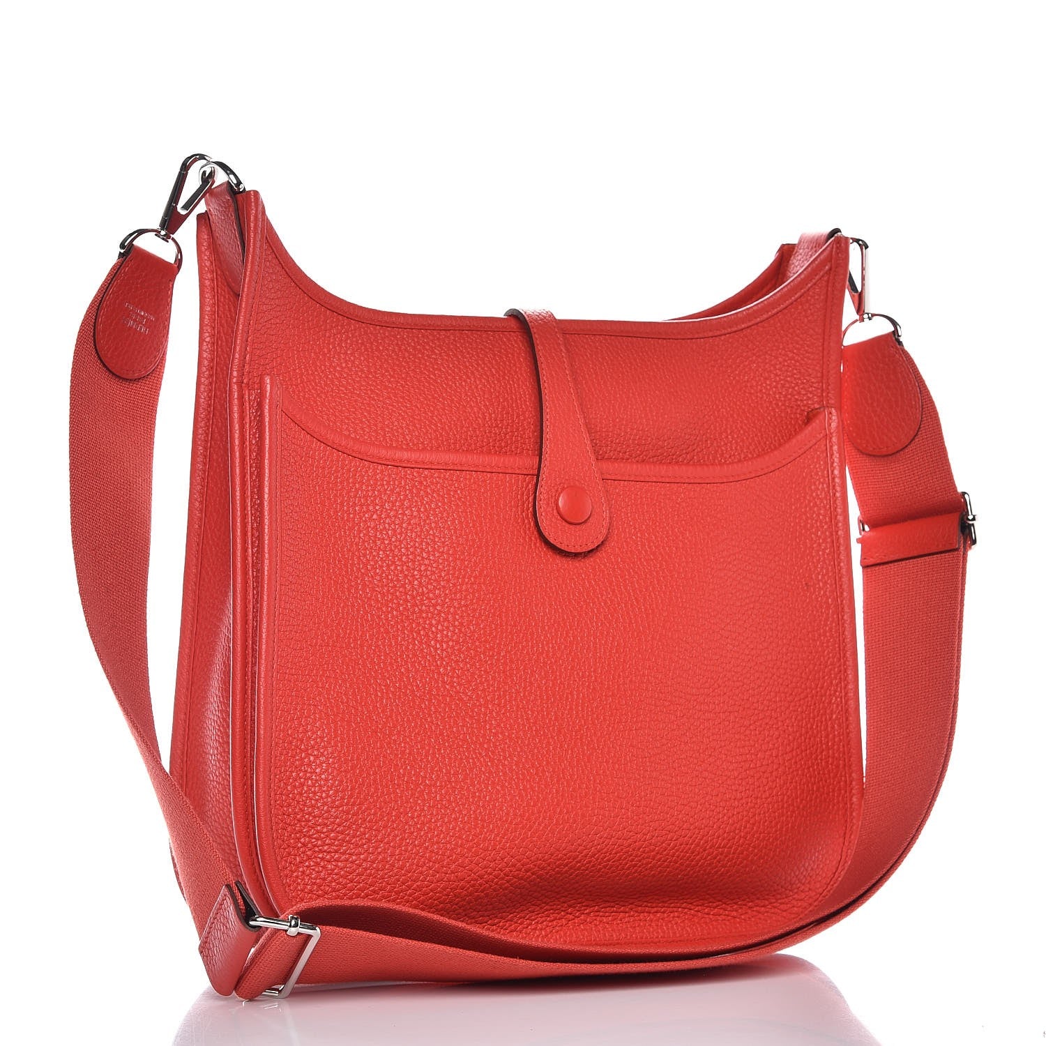 Hermes Taurillon Clemence Evelyne III PM Rouge Tomate 3 of 8