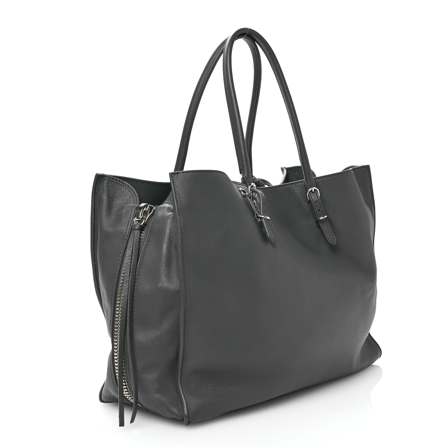 Balenciaga Veau Papier B4 Zip Around Tote Gris Fossile 4 of 12