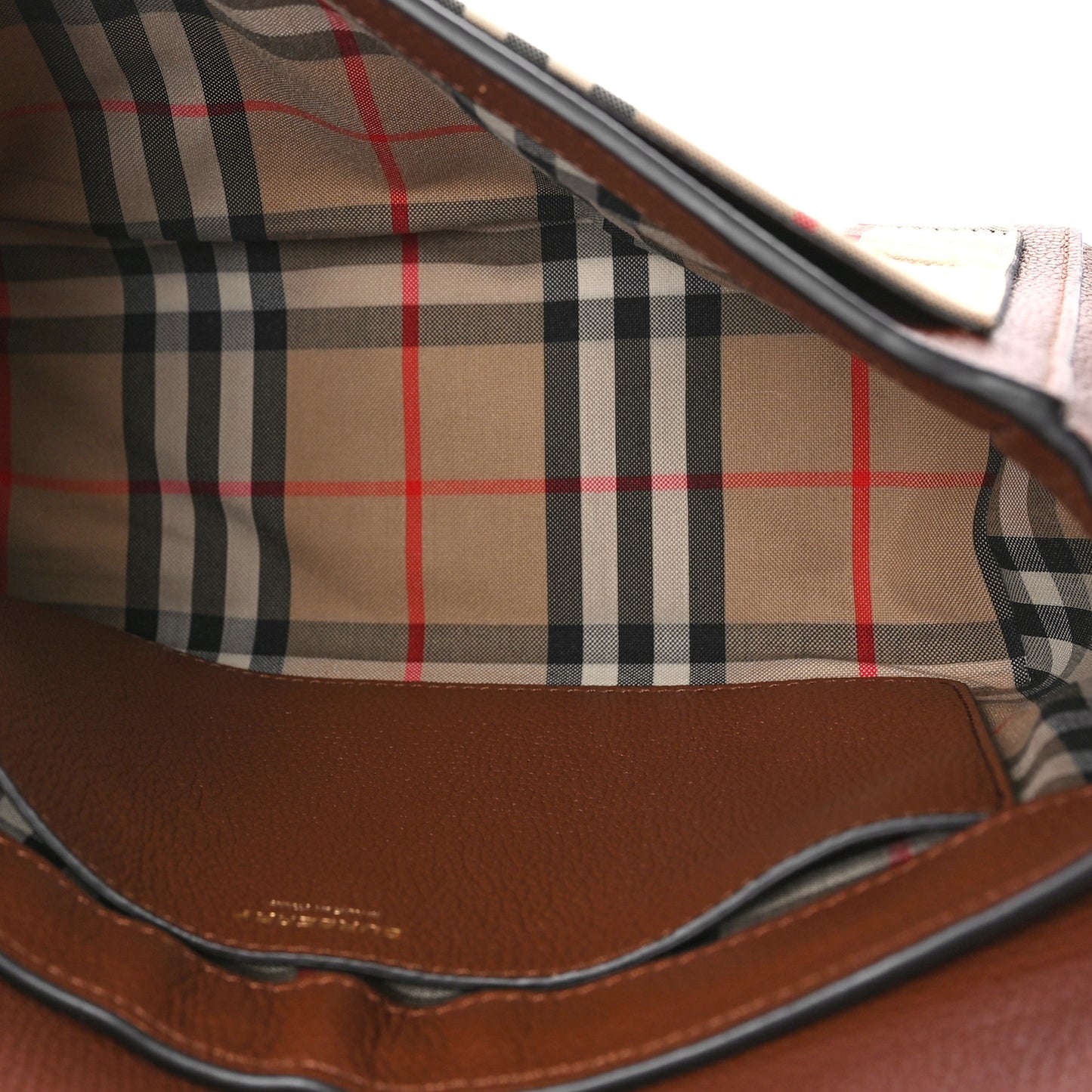 Calfskin Vintage Check Note Crossbody Bag Tan