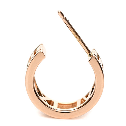 Tiffany 18K Rose Gold Mini Atlas Hoop Earrings 4 of 4