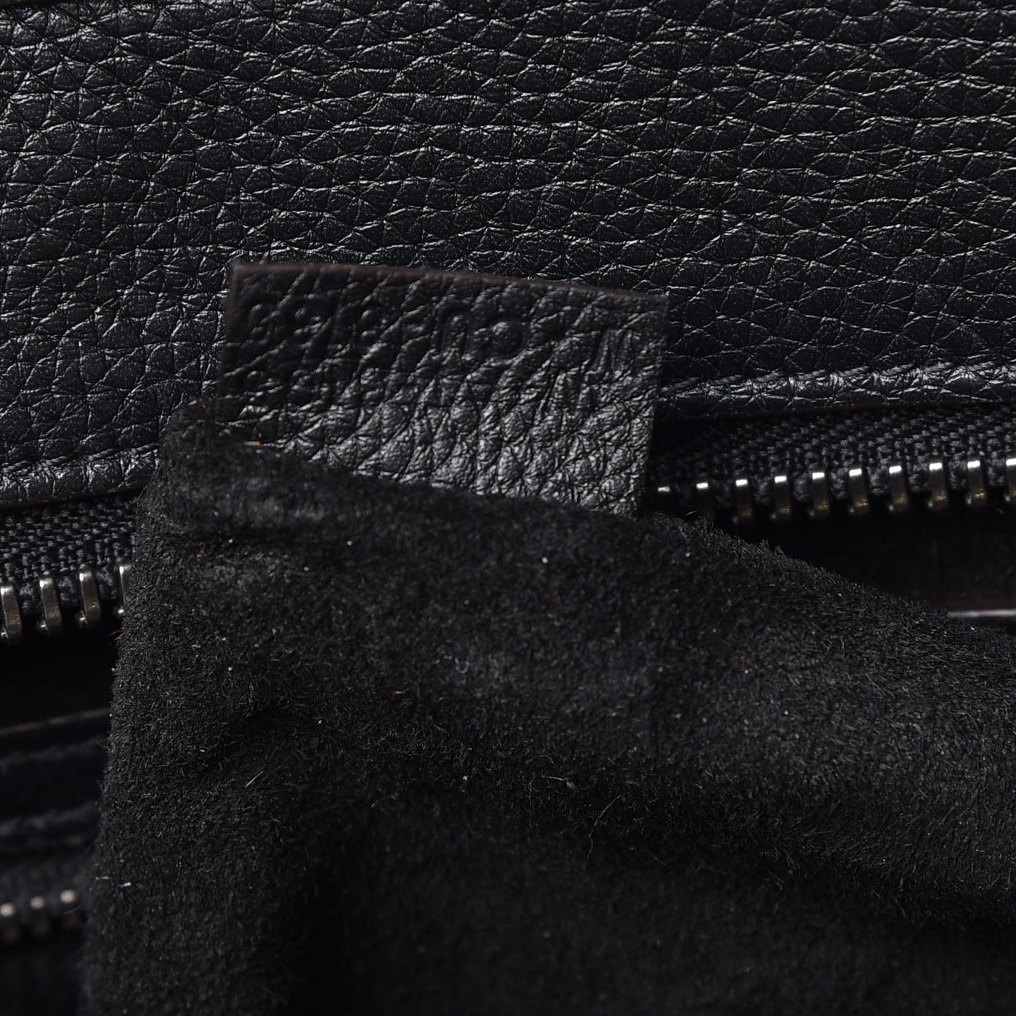 Drummed Calfskin Mini Luggage Black