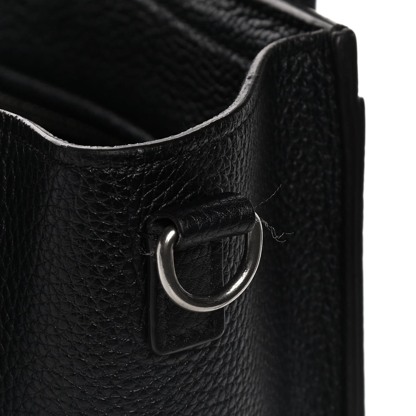 Drummed Calfskin Nano Luggage Black