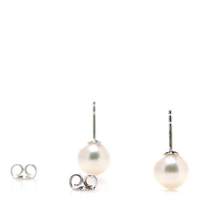 Mikimoto 18K White Gold Akoya Pearl 7.5-8mm Stud Earrings 3 of 5