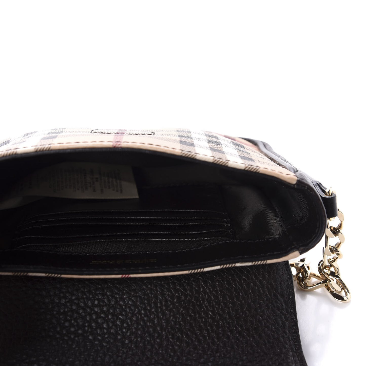 Haymarket Check Mini Tassel Crossbody Bag Chocolate