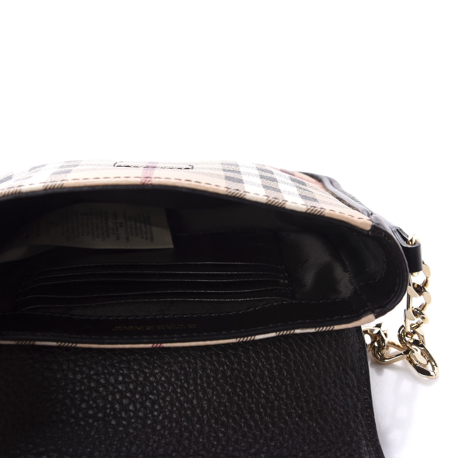 Burberry Haymarket Check Mini Tassel Crossbody Bag Chocolate 5 of 11