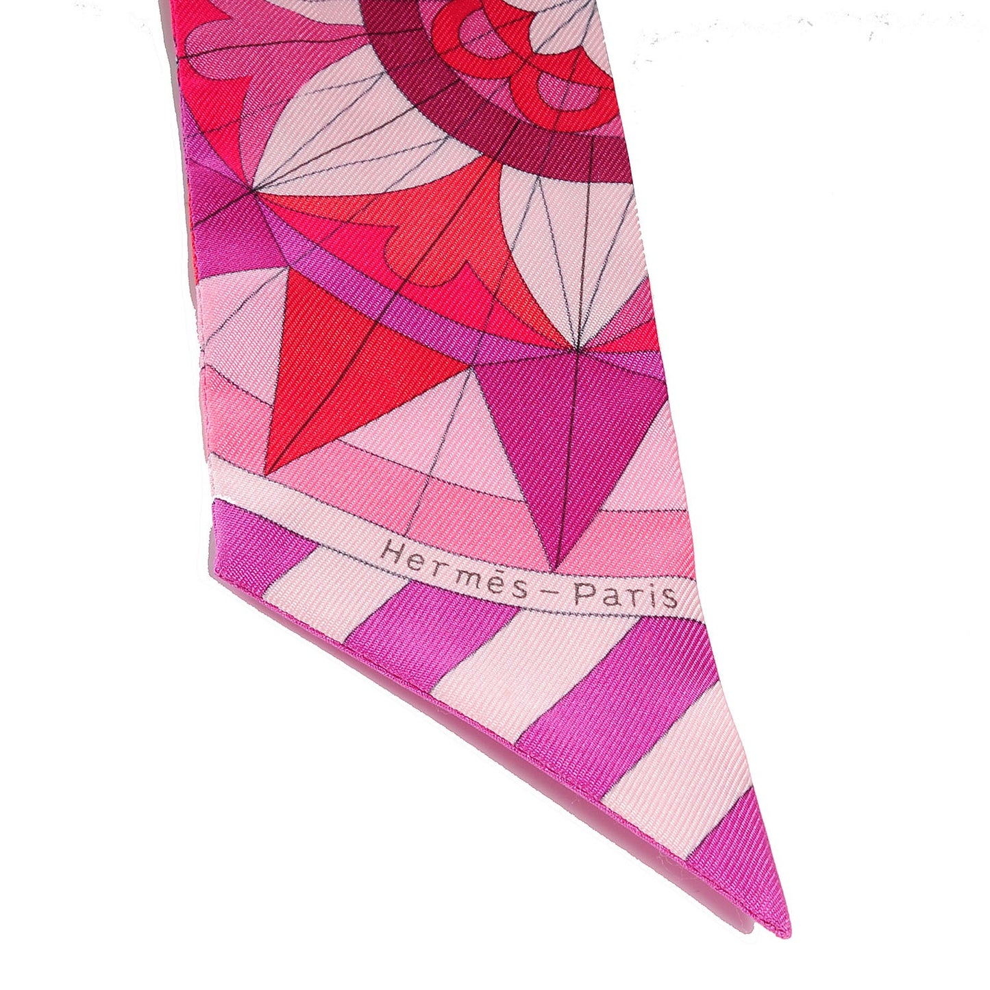 HERMES Silk Rose de Compas Twilly