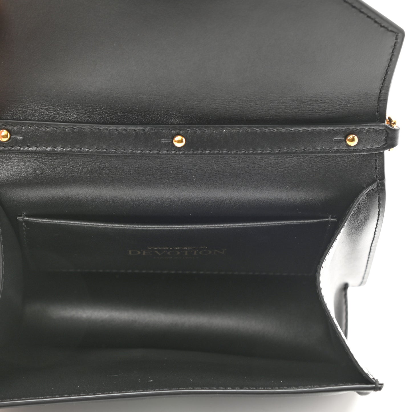 Smooth Calfskin Small Devotion Envelope Top Handle Bag Black