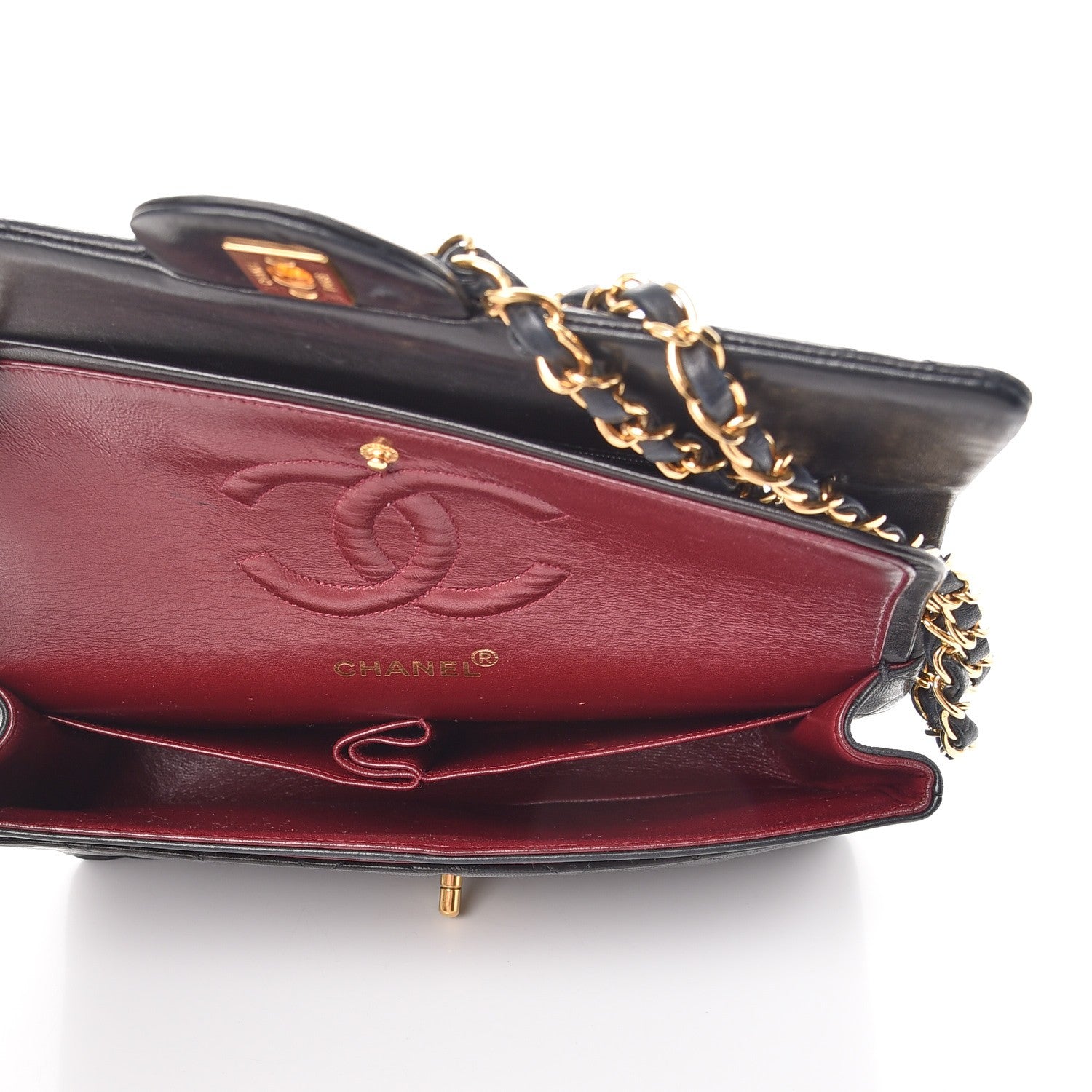 Chanel Lambskin Quilted Medium Double Flap Black 6 of 16