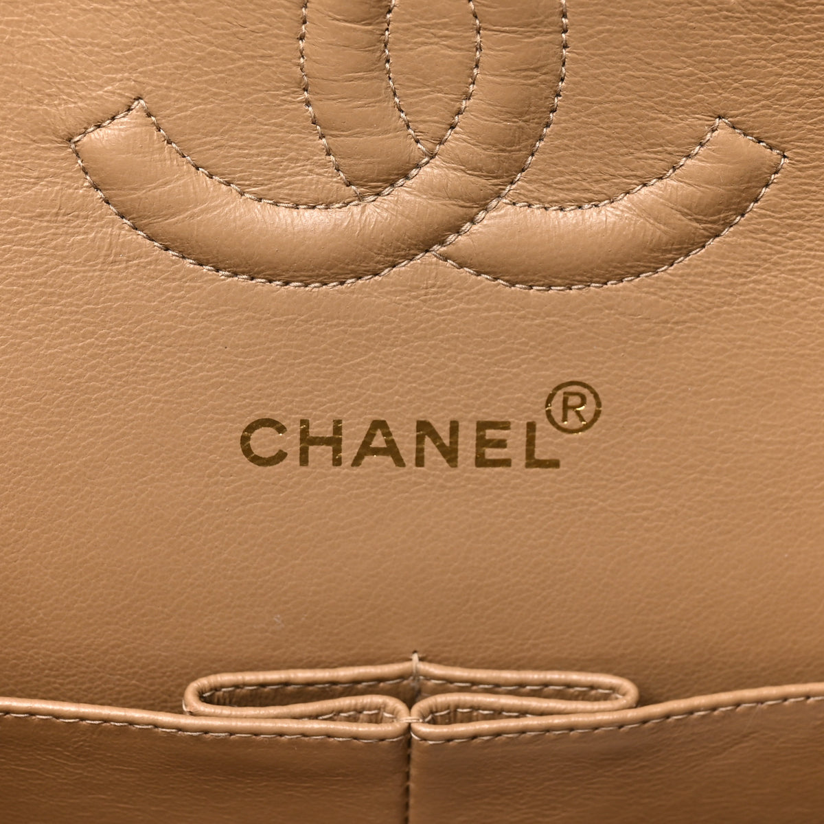 Chanel Lambskin Quilted Medium Double Flap Beige 6 of 11