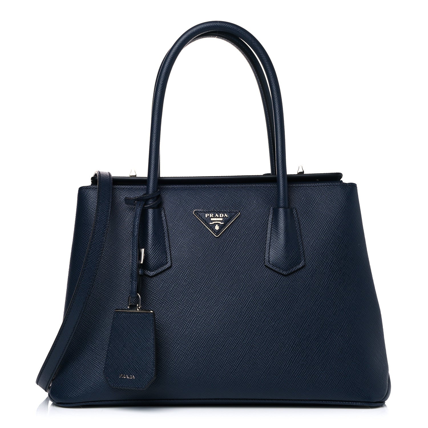 Prada Saffiano Cuir Twin Tote Baltico 1 of 11