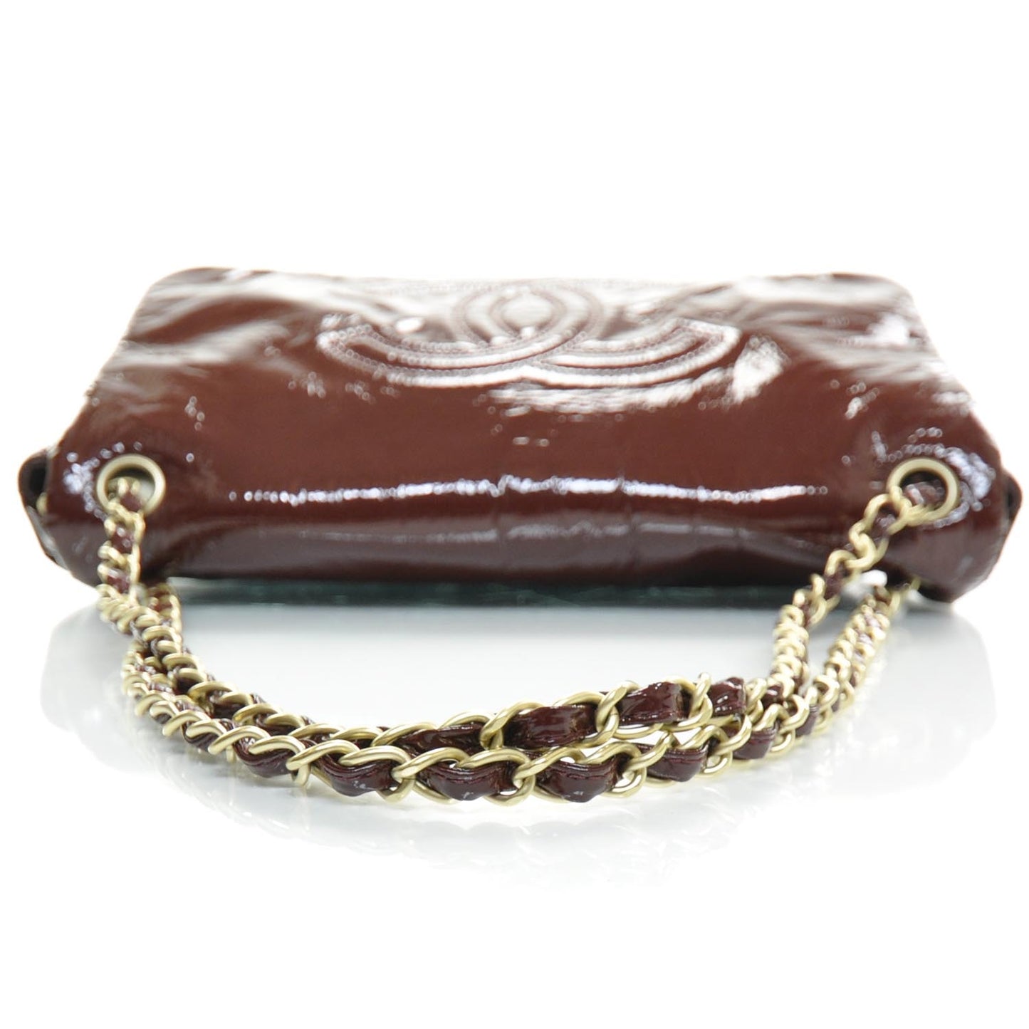 Vinyl Rock and Chain Medium Flap Bordeaux