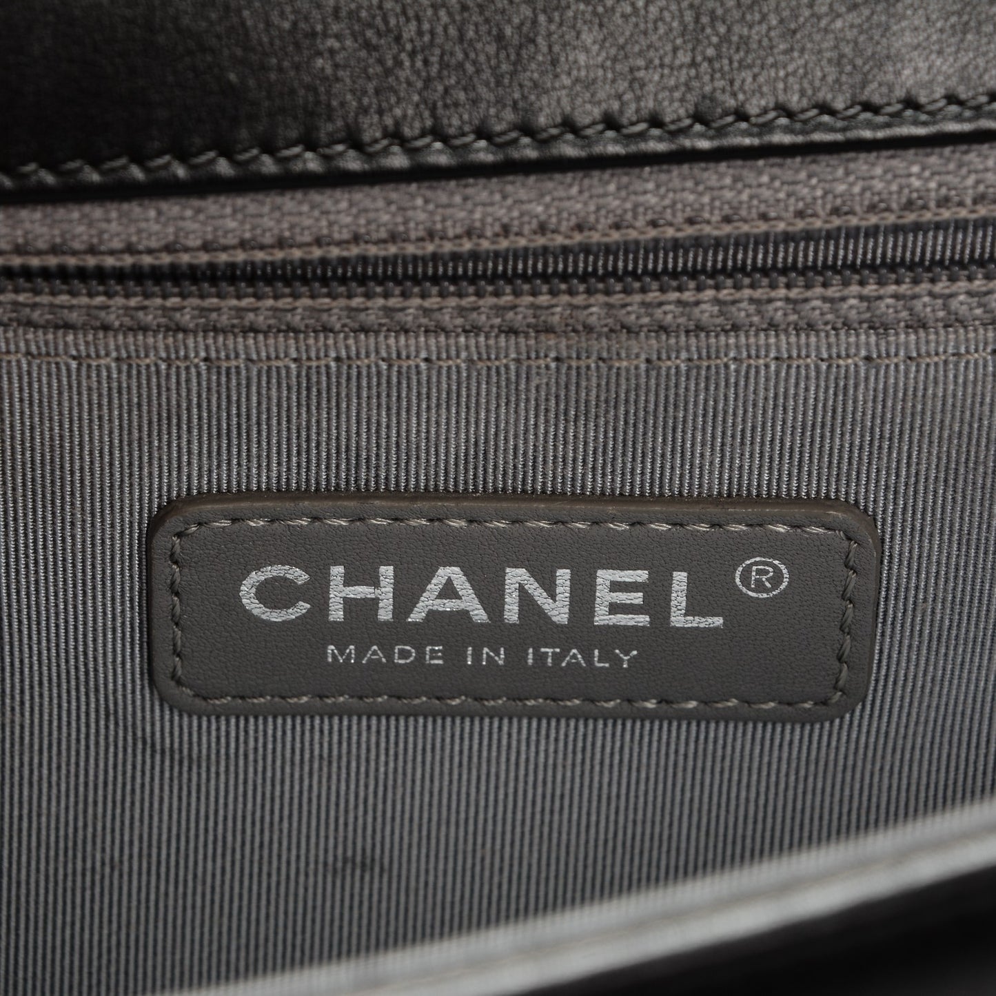 Calfskin Chevron Quilted New Medium Boy Flap Black
