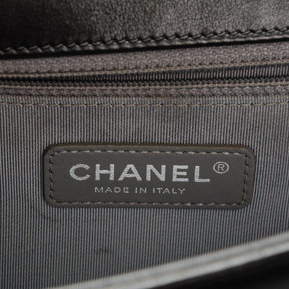 Chanel Calfskin Chevron Quilted New Medium Boy Flap Black 6 of 8