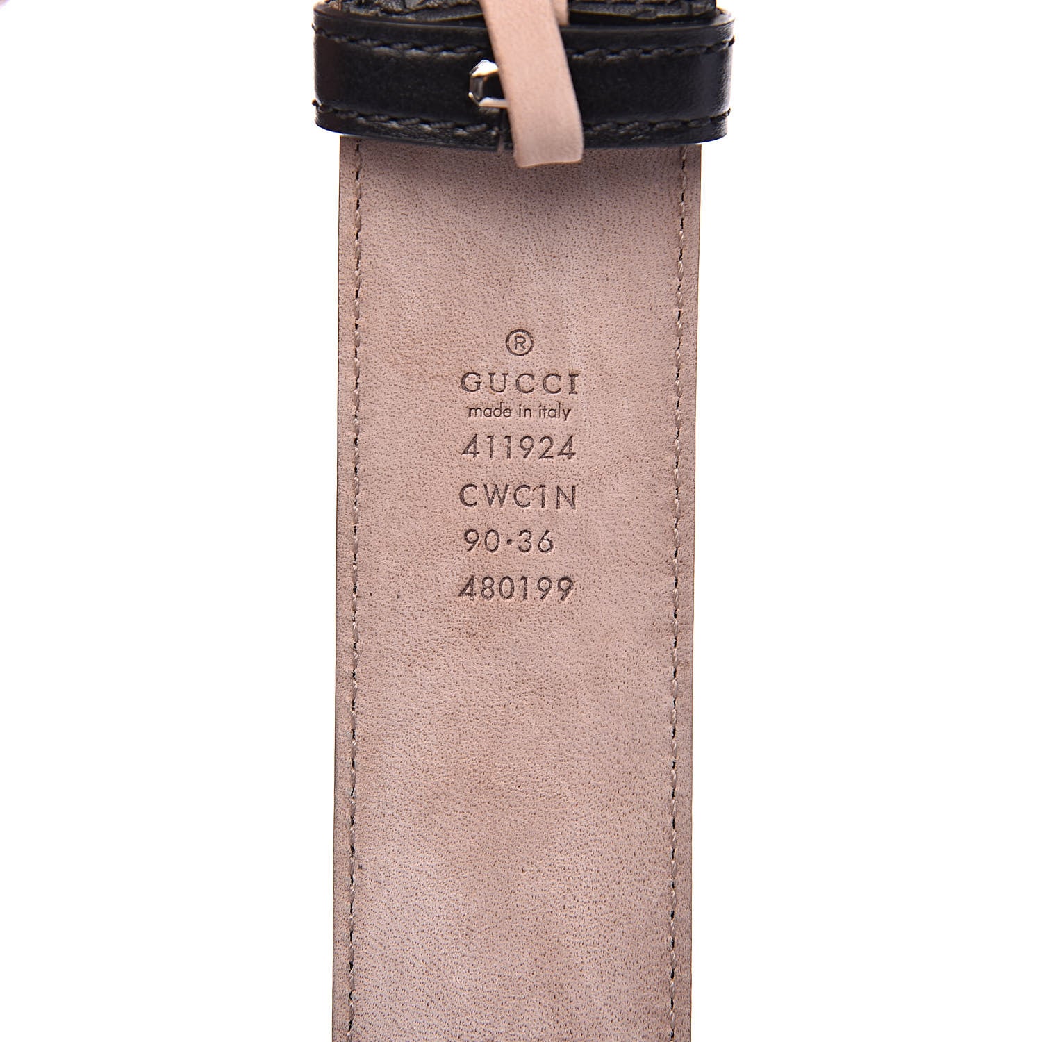 Gucci Guccissima Signature Interlocking G 40mm Belt 90 36 Black 5 of 6