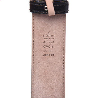Gucci Guccissima Signature Interlocking G 40mm Belt 90 36 Black 5 of 6