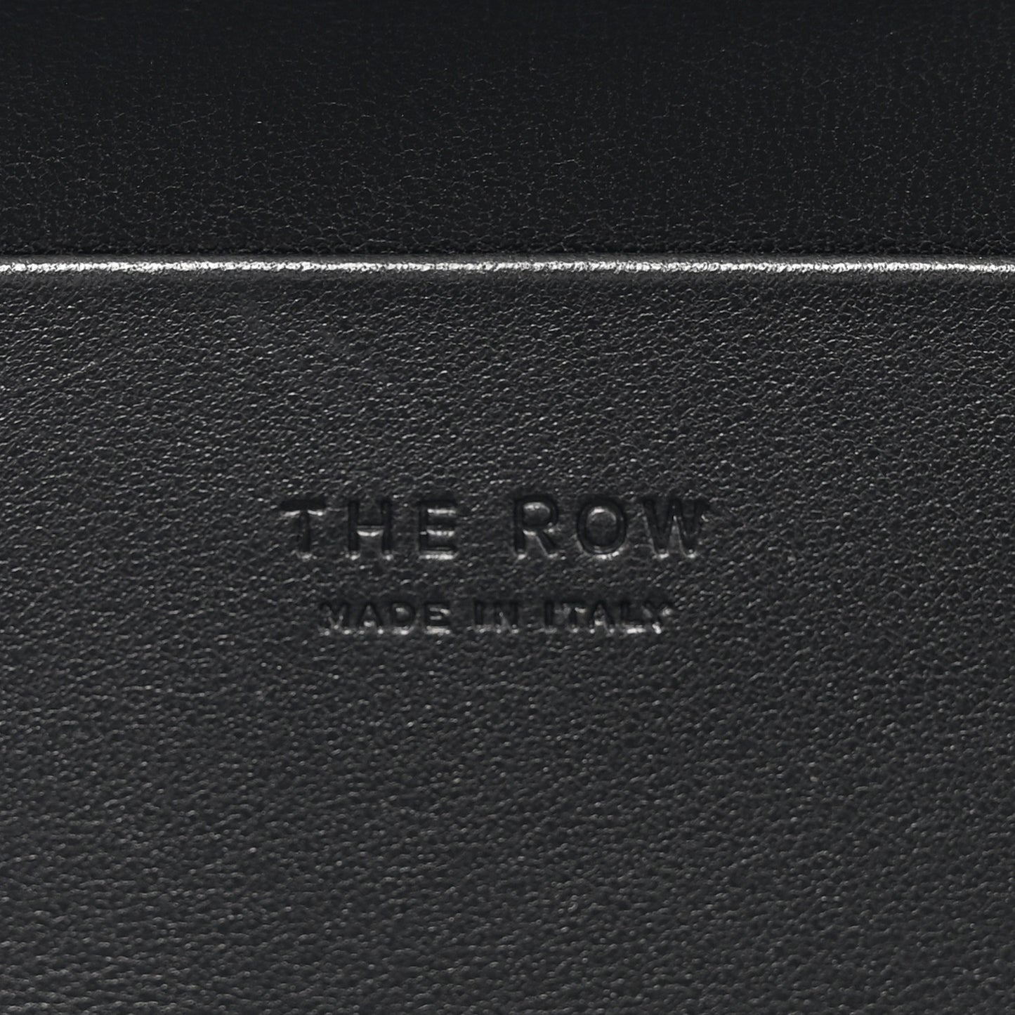 Polished Saddle Calfskin Flat Soft Clutch  Black