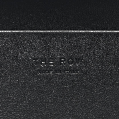 The Row Polished Saddle Calfskin Flat Soft Clutch  Black 6 of 6